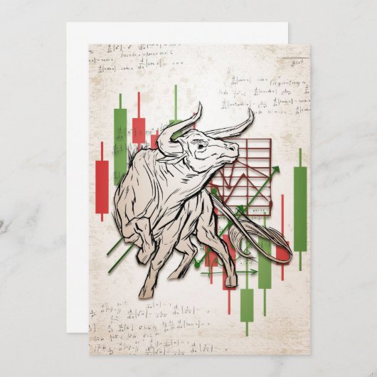 Belegger Beren En Stieren Markt Kaart (Voorkant / Achterkant)