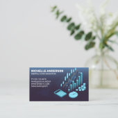 Belegger | Financieel | Aandelen Grafiek Visitekaartje (Staand voorkant)