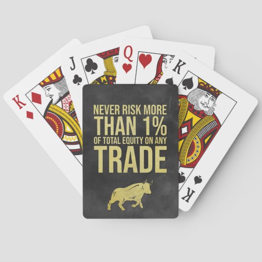 Belegger Riskeert Nooit Meer Dan 1 Procent Pokerkaarten (Achterkant)