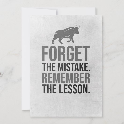 Belegger Vergeet De Fout Kaart (Voorkant)