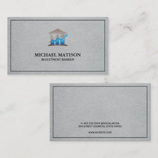 Beleggingsbank | Financiële voorraad Visitekaartje (Voorkant / Achterkant)