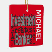 Beleggingsbanker Extraordinaire CUSTOM Keramisch Ornament (Rechts)