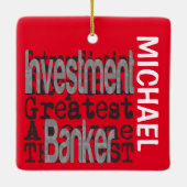Beleggingsbanker Extraordinaire CUSTOM Keramisch Ornament (Achterkant)