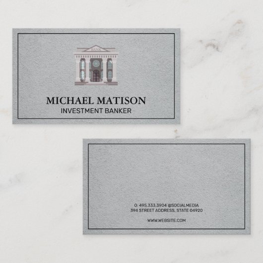 Beleggingsbankier | Bank | Financiële instelling Visitekaartje (Voorkant / Achterkant)