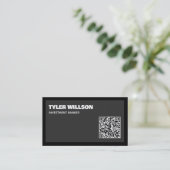 Beleggingsbankier QR-code Visitekaartje (Staand voorkant)