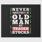 Beleggingskracht van een oud Man dat voorraden ver Cadeaupapier (Vlak)