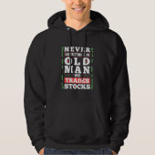 Beleggingskracht van een oud Man dat voorraden ver Hoodie (Voorkant)