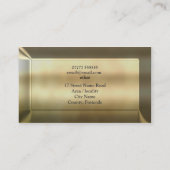 Beleggingsmakelaar luxe goudeffect visitekaartje (Achterkant)