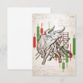 Beleggingsmarkt voor Beren en stieren Bedankkaart (Voorkant / Achterkant)