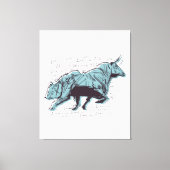 Beleggingsmarkt voor Beren en stieren Canvas Afdruk (Voorkant)
