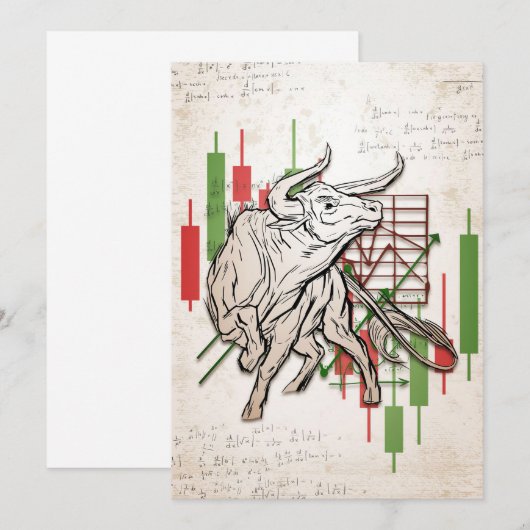 Beleggingsmarkt voor Beren en stieren Save The Date (Voorkant / Achterkant)