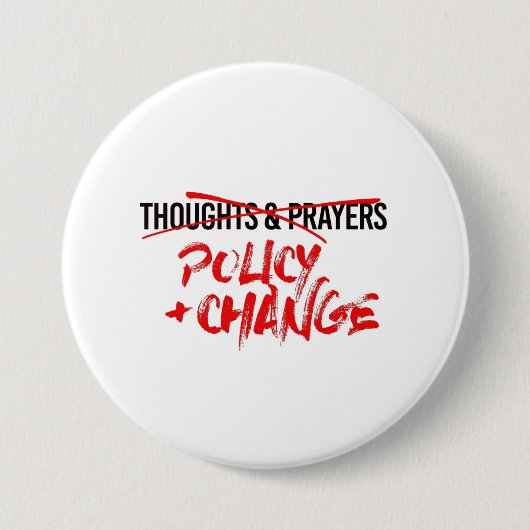 Beleid en Nu wijzigen Ronde Button 7,6 Cm (Voorkant)