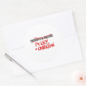 Beleid en Nu wijzigen Ronde Sticker (Envelop)