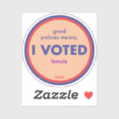 Beleid Ik heb gestemd met één Sticker (Vel)