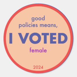 Beleid Ik heb gestemd Sticker Blad