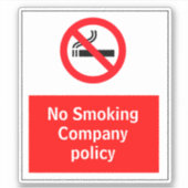 Beleid voor niet-rokers sticker (Voorkant)