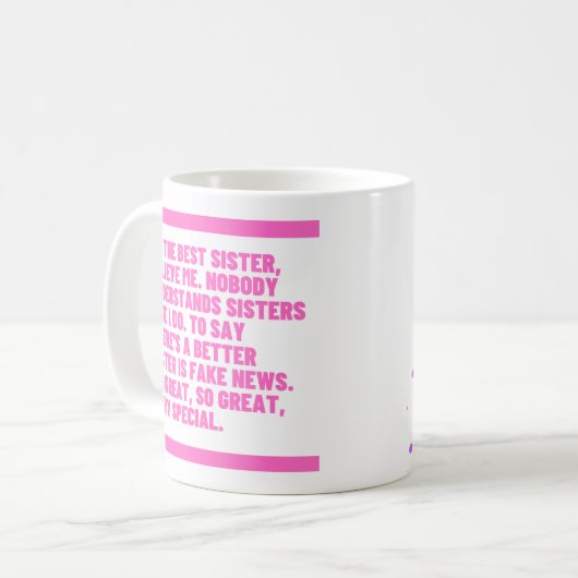 Beleive Me Series - Beste Zuster Koffiemok (Voorkant links)