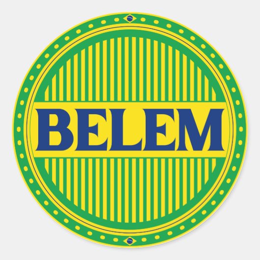 Belém City Pride – Braziliaanse identiteit Ronde Sticker (Voorkant)