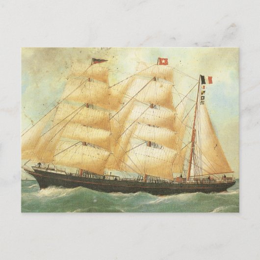 Belem, Frans zeilschip, 1902 Briefkaart (Voorkant)