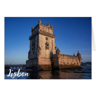 Belem-toren op zonsondergang in Lissabon, Portugal