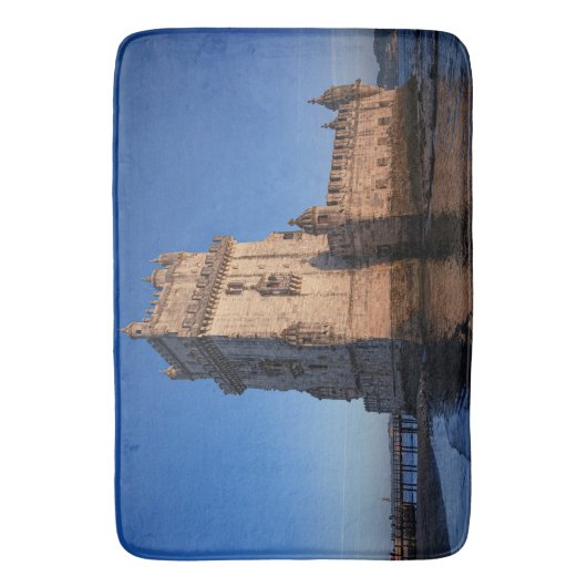 Belem-toren op zonsondergang in Lissabon, Portugal Badmat (Voorkant Verticaal)