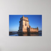 Belem-toren op zonsondergang in Lissabon, Portugal Canvas Afdruk (Voorkant)