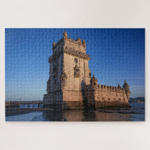 Belem-toren op zonsondergang in Lissabon, Portugal Legpuzzel