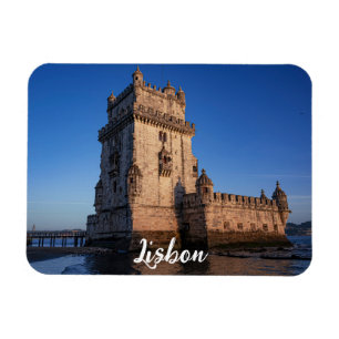Belem-toren op zonsondergang in Lissabon, Portugal Magneet