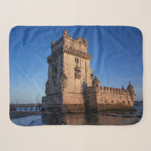 Belem-toren op zonsondergang in Lissabon, Portugal Sherpa Deken