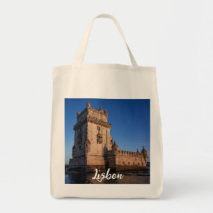 Belem-toren op zonsondergang in Lissabon, Portugal Tote Bag