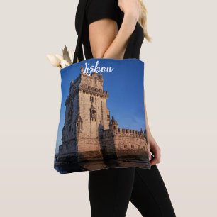 Belem-toren op zonsondergang in Lissabon, Portugal Tote Bag