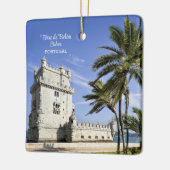 Belém Tower foto in Lissabon, Portugal Keramisch Ornament (Links)