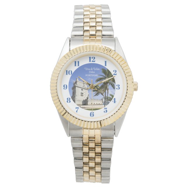 Belém Tower foto, Lissabon, Portugal Horloge (Voorkant)