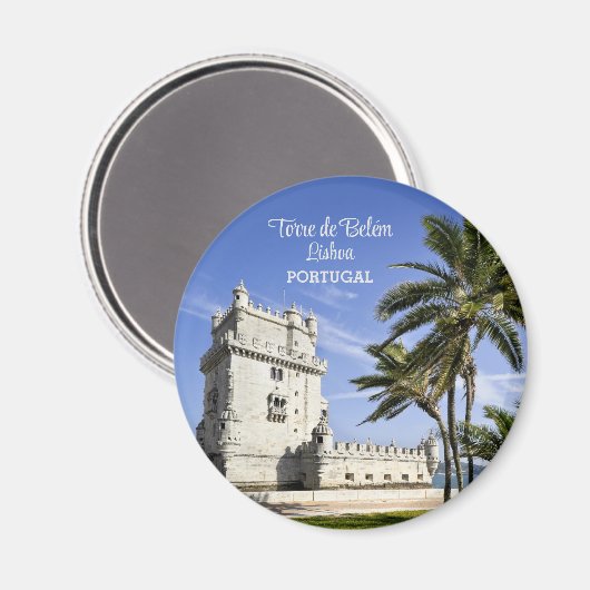 Belém Tower foto, Lissabon, Portugal Magneet (Voorkant / Achterkant)