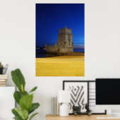 Belem Tower in Lissabon, Portugal (Sunset) Poster (Thuiskantoor)