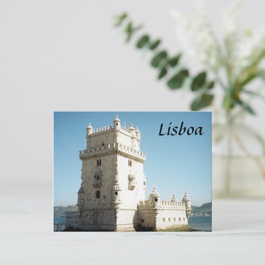 belem tower lisbon briefkaart (Staand voorkant)