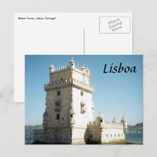 belem tower lisbon briefkaart (Voorkant / Achterkant)