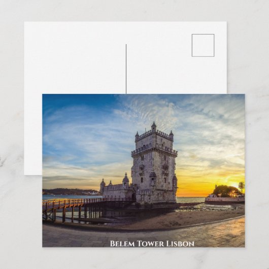 Belem Tower Lissabon Briefkaart (Voorkant / Achterkant)