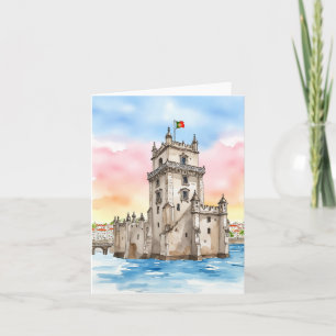 Belem Tower Lissabon Portugal Kaart
