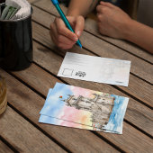 Belem Tower Lissabon Portugal Waterverf Briefkaart