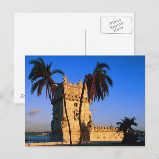 Belem Tower Portugal Briefkaart (Voorkant / Achterkant)