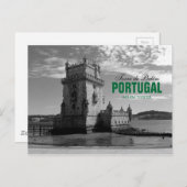  Belem Tower Silhouette 3 | Torre Belem Briefkaart (Voorkant / Achterkant)
