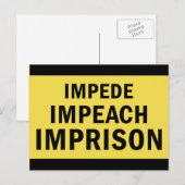 belemmeren, beschuldigen, gevangen zetten briefkaart (Voorkant / Achterkant)