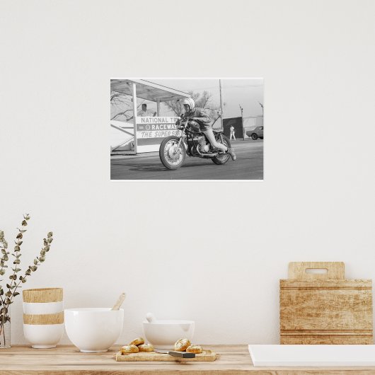  belemmering - BMW Drag Bike Poster (Keuken)