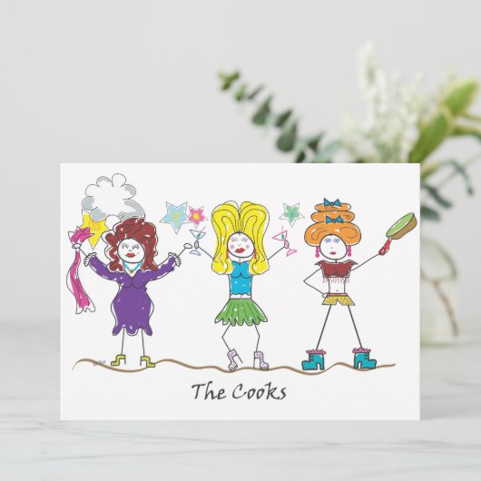 Belemmering koningin, de koks, Uitnodiging (Staand voorkant)