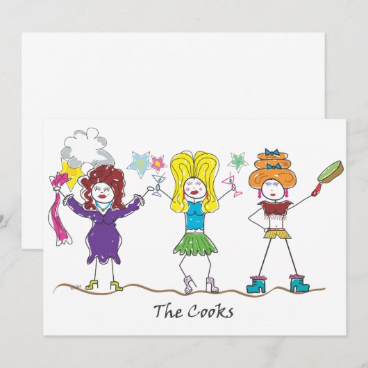 Belemmering koningin, de koks, Uitnodiging (Voorkant / Achterkant)