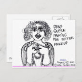 Belemmering koningin die op een betere machine zoe briefkaart (Voorkant / Achterkant)