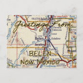 Belen New Mexico  Map Briefkaart (Voorkant)