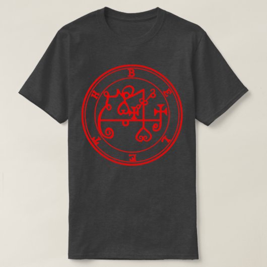 Beleth Ars Goetia Sigil Red T-shirt (Design voorkant)