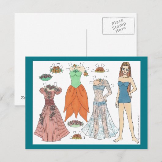 Belethwen Elf Paper Doll Briefkaart (Voorkant / Achterkant)